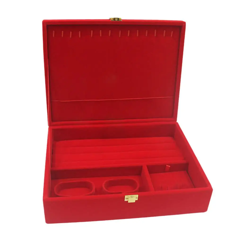 

Elegant Chinese Style Velvet Jewelry Boxes Suede Tray Organizer Display Holder for Rings Earrings Necklace Storage