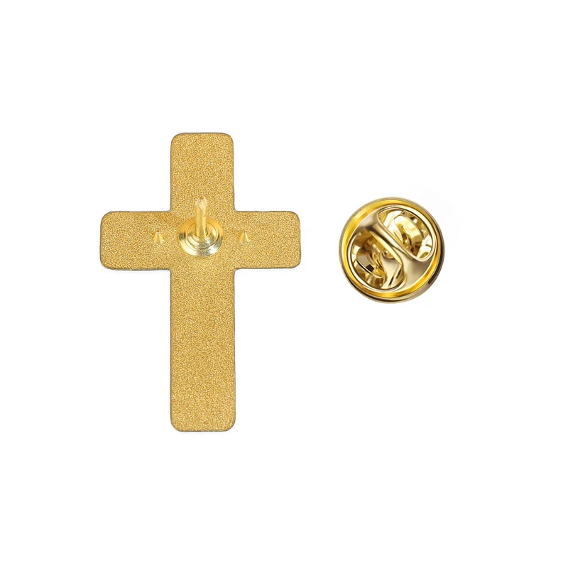 Klassischer, schlichter Metallkreuz-Abzeichen-Anstecker mit religiösem Motiv, Emaille, spiritueller Anstecker für Anzug, Revers, Rucksack, Dekoration, Geschenk – Detail 9
