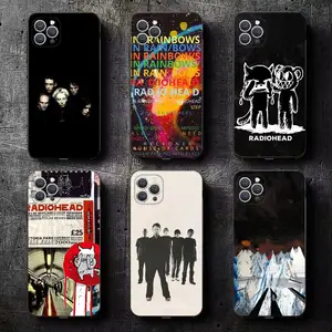 Bilashmart R Radiohead Rock Band Phone Case iPhone 161514131211PlusPro MaxXSXXRSEMini87 Soft Silicone Black Cover