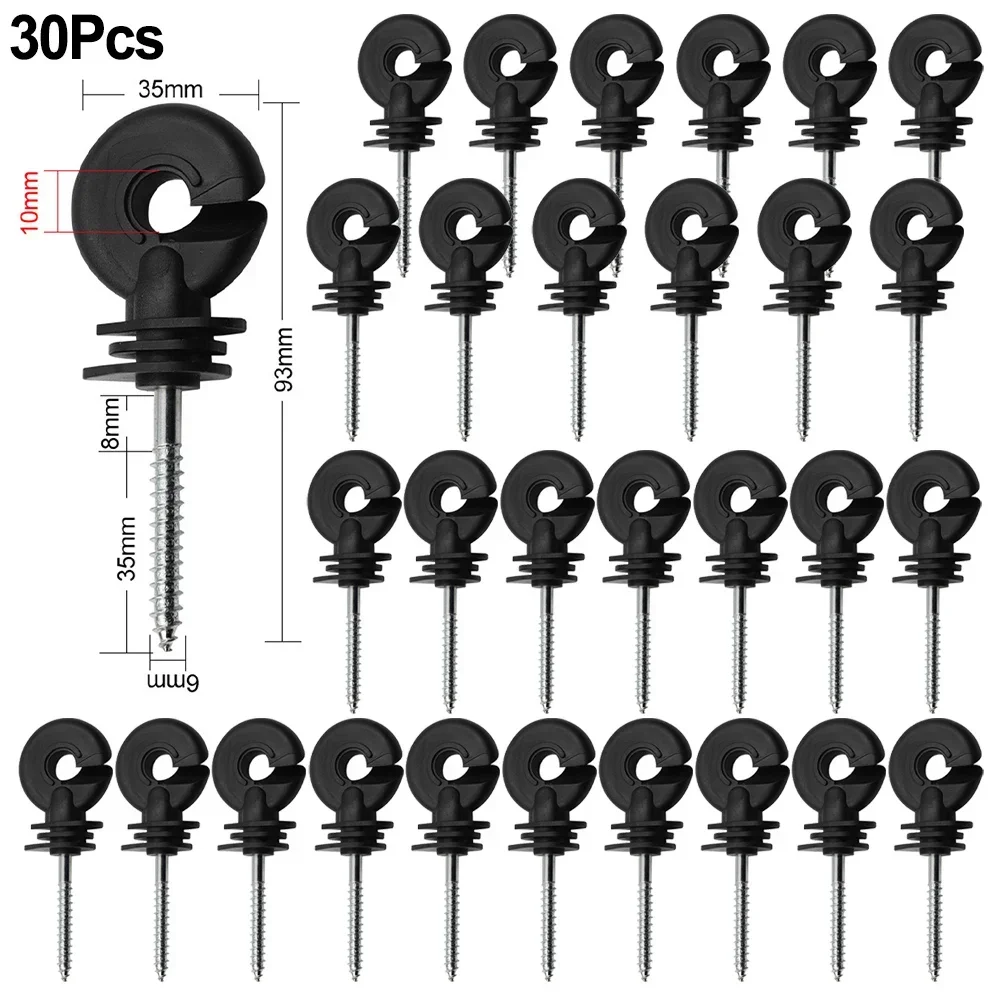 30pcs Electric Fence Insulator Tool Fence Insulator Garden Livestock Animal Fence Electric Fence Long-lasting Multifunctional