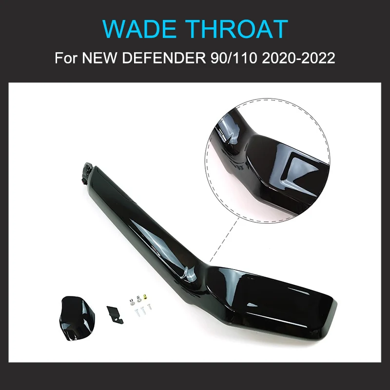 High level air inlet for Land Rover 90 110 2020-2025 High Quality Gloss Black Snokle Exterior Decoration Accessories
