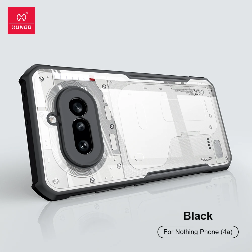XUNDD Transparent Case For Nothing Phone 4A / 4A Pro Four-Corner Airbag Shockproof Anti-Yellow PC+TPU Protective Phone Cover