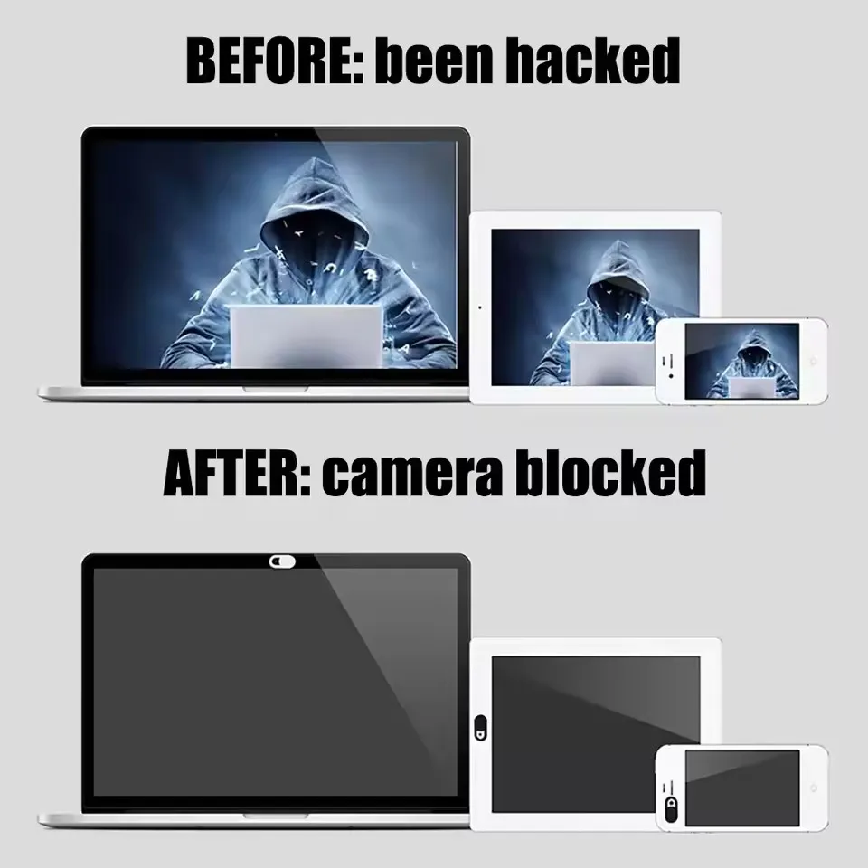 Webcam Cover Shutter Magnet Slider Plastic Camera Cover for iPad Tablet Web Laptop Pc Camera Mobile Phone Lenses Privacy Sticker