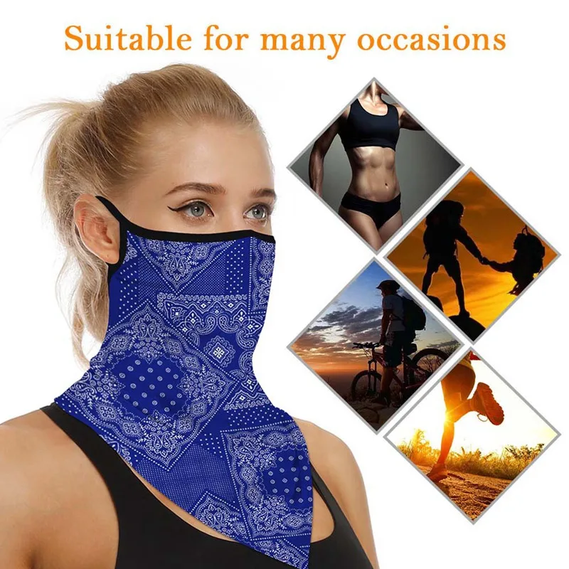 Punk Sunscreen Mask For Men Women Summer Face Neck UV Protection Ear Scarf Hip Hop Outdoor Motorcycle Cycling Bandana Scarfs