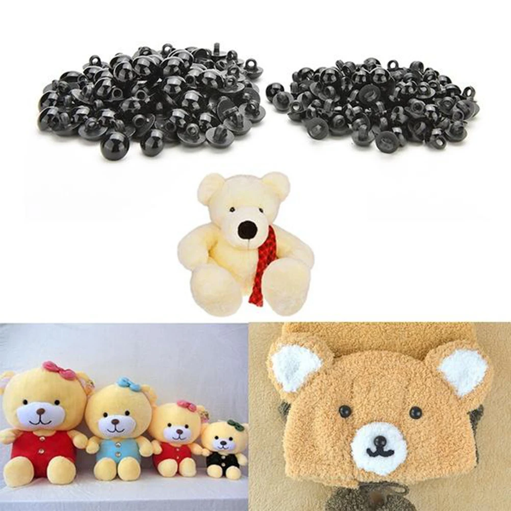 

100 Pcs Animal Nose Buttons Round Resin Eyes Sewing Beads Craft Projects Accessories Making Supplies