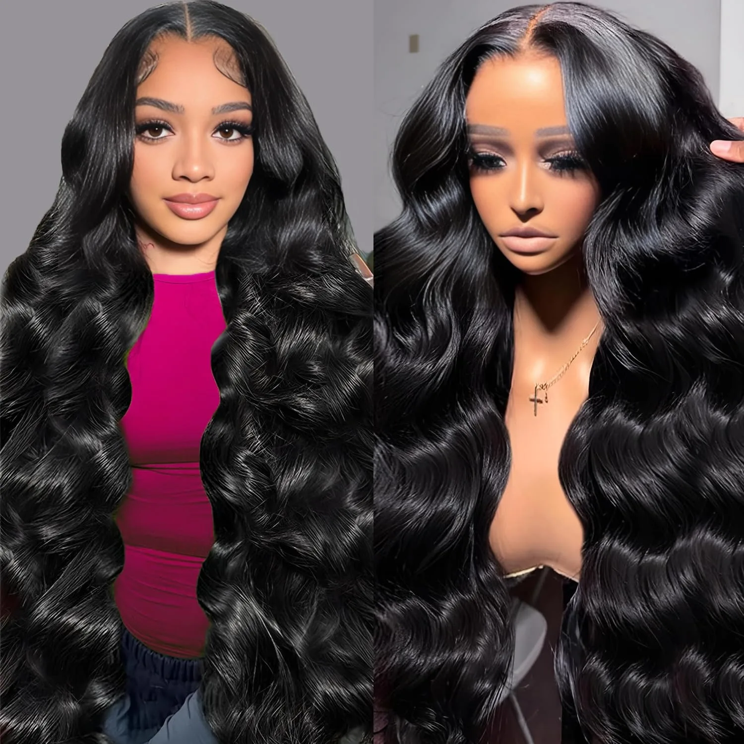 

Парик из натуральных волос с 200% плотностью, 13x6, с эффектом Body Wave, с прозрачным HD-кружевом 13x4, предварительно выщипанный, для женщин