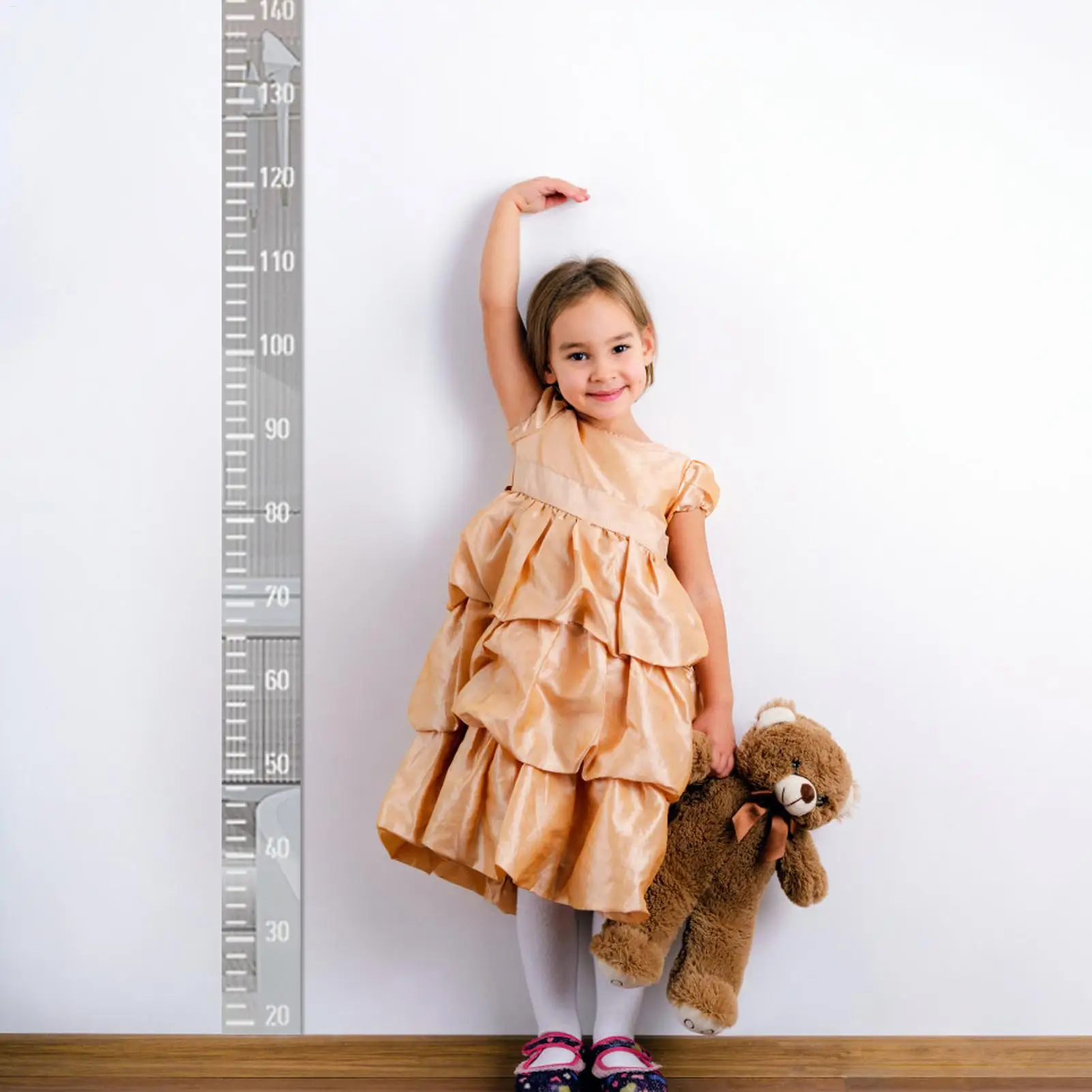 Growth Chart Wall Mirror Acrylic Height Measuring Mirror Growth Chart Wall Decor For Living Room Bedroom Children's Room