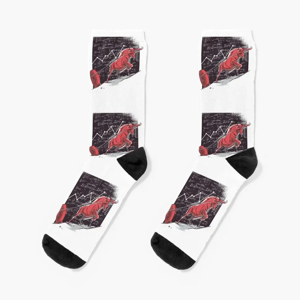 Exchange bull Bitcoin Socks hip hop New year's crazy Socks For Girls Men's