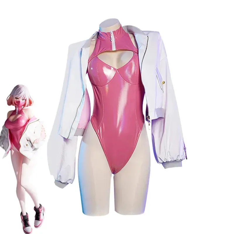 

Astrum Design 8MA68HH5 Маска Девушка Луна Розовый Косплей Сексуальная Кролик Девушка PU Выдалбливают Боди С Открытой Спиной Куртка Маска Хэллоуин