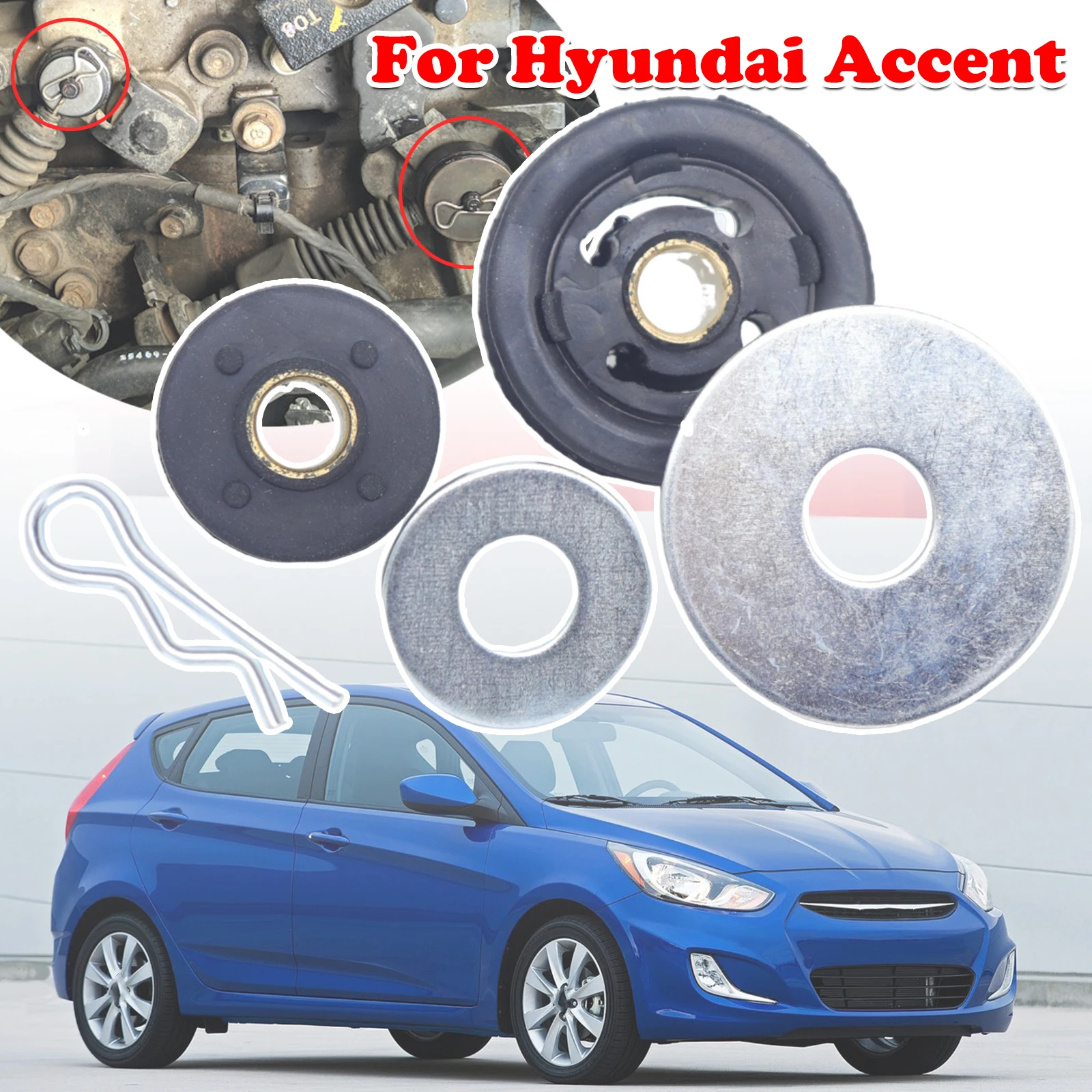 

Updated Manual Gear Shift Cable For Hyundai Accent LC MC RB Linkage Bushing Selector Washer Cotter Pin 2000 2005 2006 2010 2018