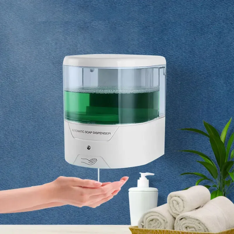 

wall mounted soap dispenser cup cup dispenser 600ml induction automatic soap dispenser, intelligent electric hand sanitizer