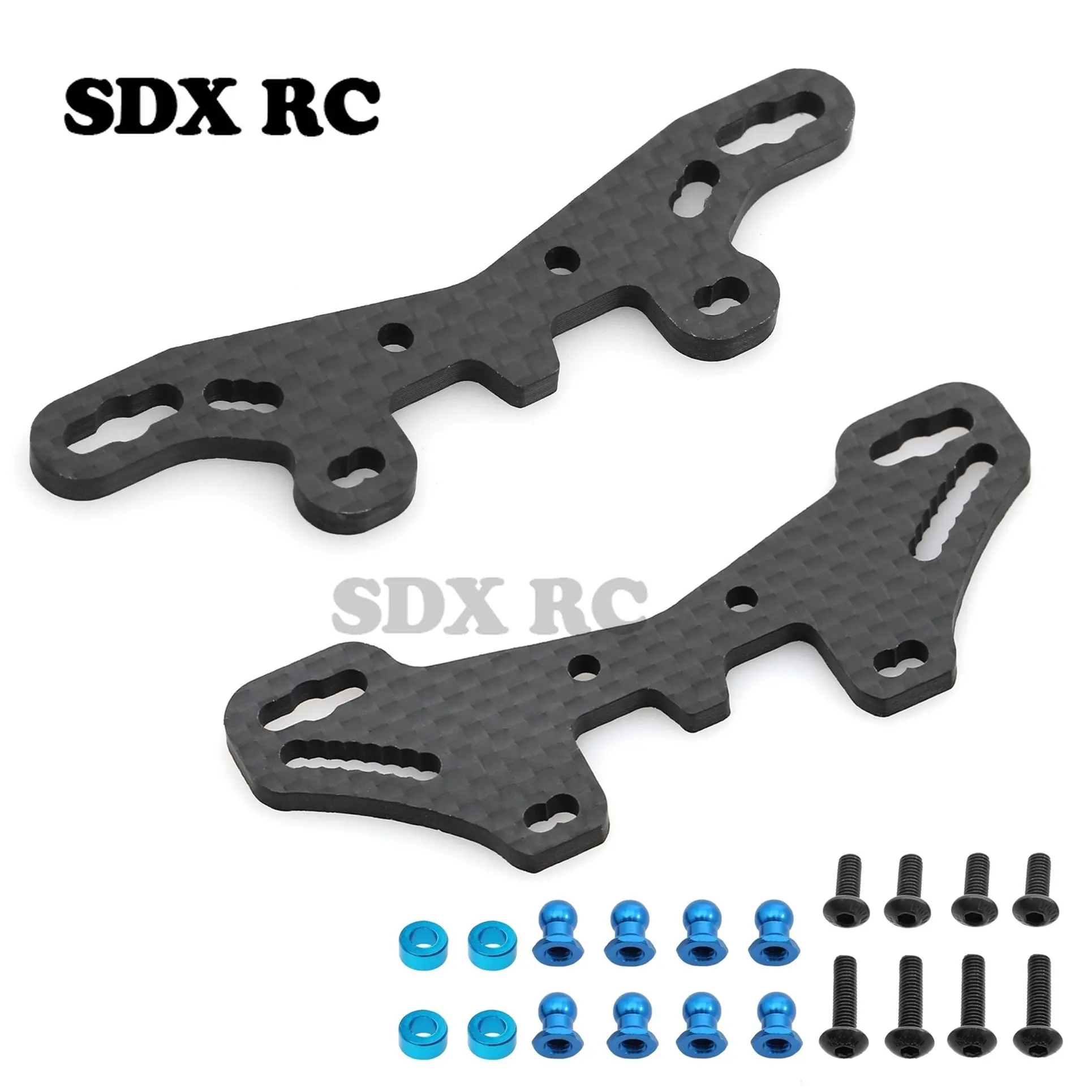 

Carbon Fiber Front and Rear Shock Tower Plate for Tamiya TT02S TT02SR TT-02 Type-S TT-02 Type-SR 1/10 RC Car Upgrade Parts