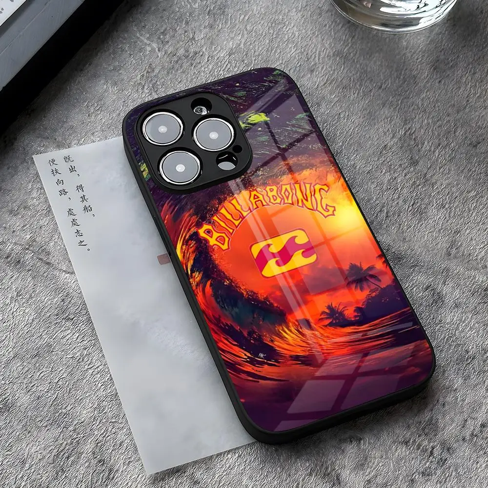 C_Casual-S-Surf-B_BillabongeS Capa de telefone para 17 IPhone 16 Pro Max 14 Plus 12 13 Mini 11 15 X XR XS 8 7 Plus SE Capa de vidro