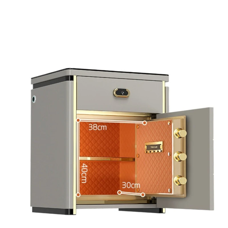 Household New Small Hidden Bedside Table Safe Integrated Anti-theft 61cm55kg Bedside Safe Deposit Box
