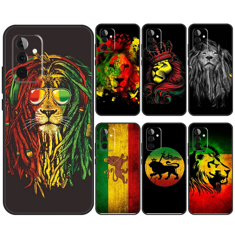 Rasta Lion Reggae Bob Marleys Case For Samsung Galaxy A33 A53 A13 A12 A32 A52 A14 A34 A54 A15 A25 A35 A55 A71 A51 Coque