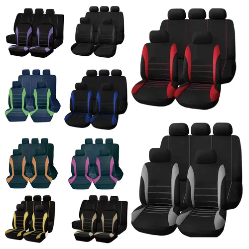 Cojín Universal con diseño de línea de cintura, tamaño Universal para coche, Suv, camión, furgoneta, accesorios, fundas de asiento Interior, juego completo