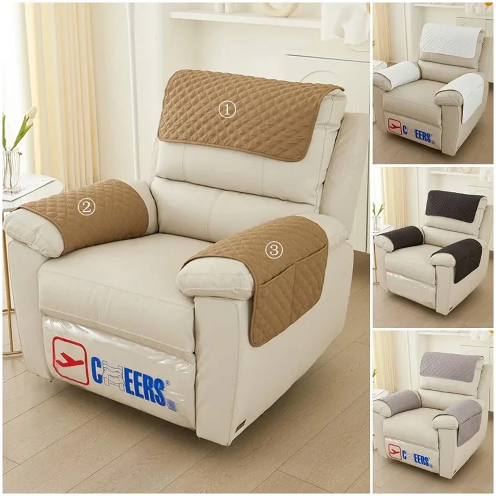 

Sofa Headrest Cushion Armrest Cushion Set of 3 with Storage Sundry Pockets，Single Sofas Combination Cushion for Living Room