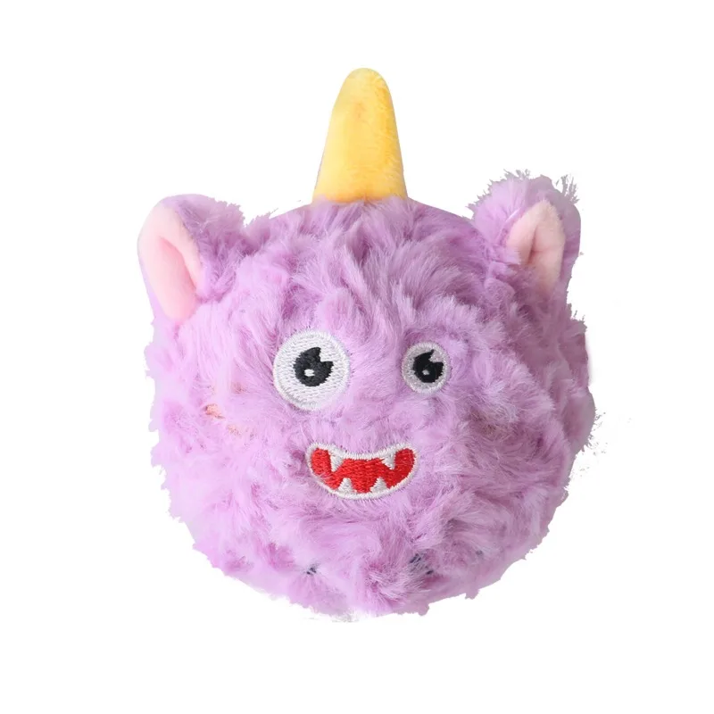 

Squeaky Dog Toy Plush Monster Ball Two in One Interactive Chew Bite Resistant Soft Furry Pet Toy for Small Medium Dogs Play Cute