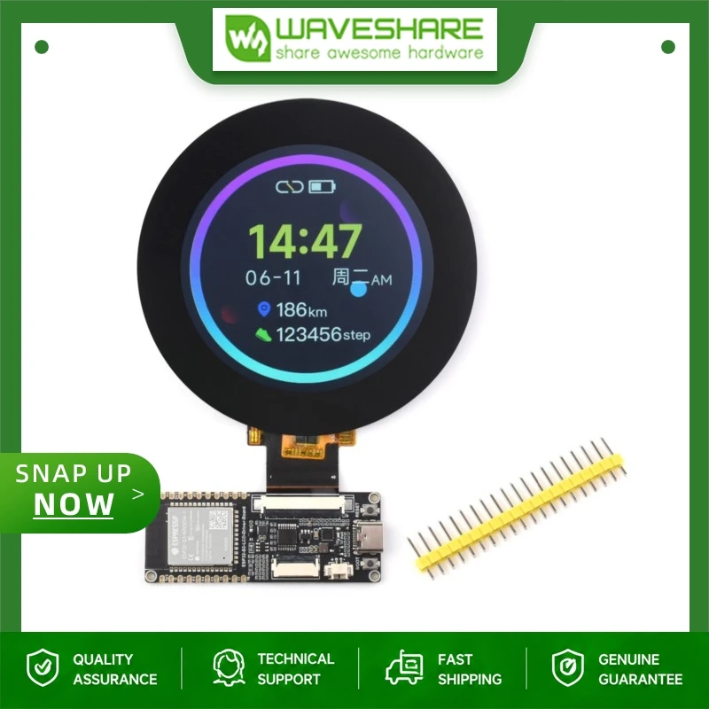 

Waveshare ESP32-S3 RGB LCD Driver Board, 32-bit 240MHz LX7 Dual-Core Processor, 8MB PSRAM and Flash, WiFi amp; Bluetooth Support