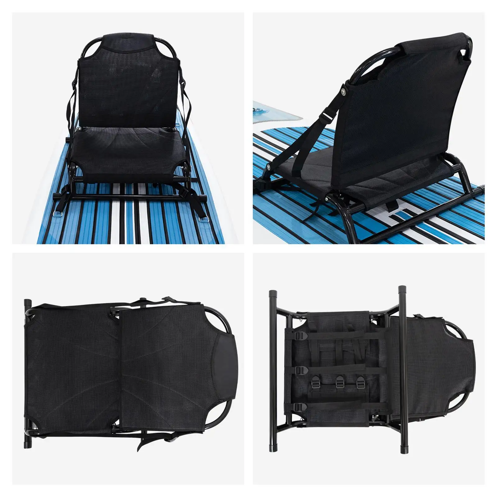 Kayak Seat with Storage Bag, Non-slip, Comfortable Boat Seat with Backrest, for