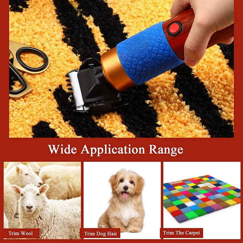 Carpet Trimmer Low Noise Rug Carver Electric Speed Adjustable Rug Tufting Carver Clippers Carpet Carving Tool EU Plug