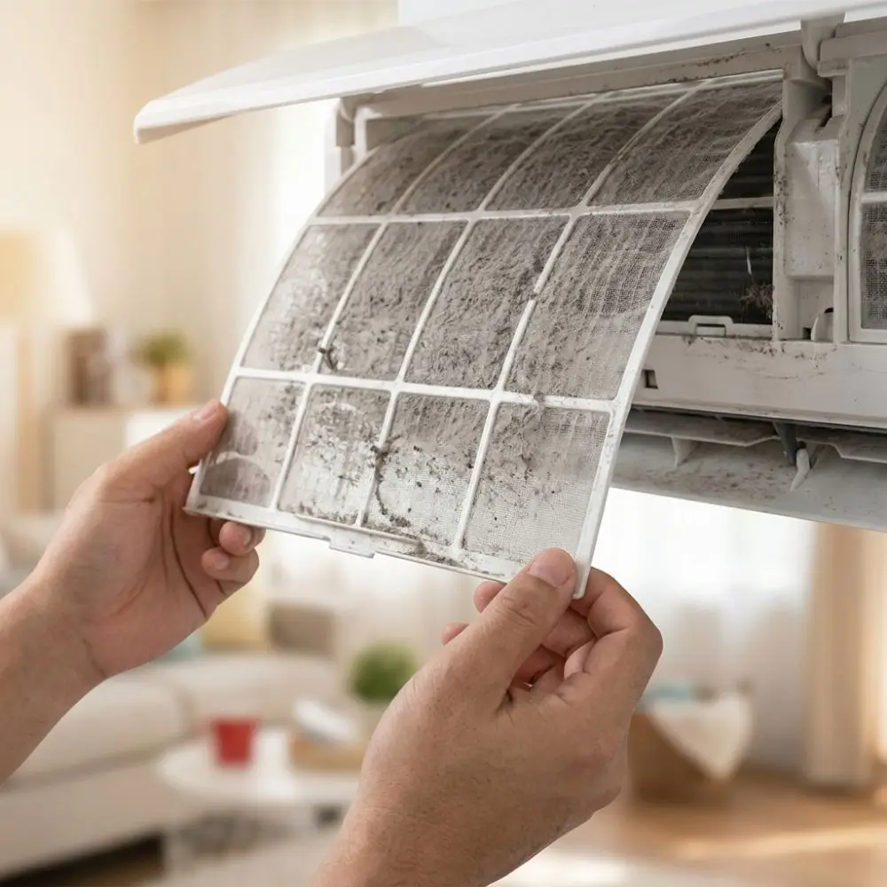 High Density Air Conditioner Filter Screen Antibacterial Thickened AC Anti-Dust Filter Net Plastic Filter Air Impurities
