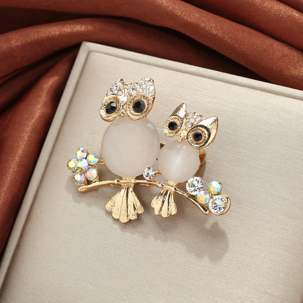 

2PC set Korean fashion owl jewelry brooch material simple cute animal image corsage jewelry decoration