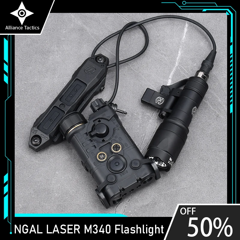 

WADSN Tactical NGAL Red Green Blue Indicator Surefir M340A M640C Hunting Scout Light With AXON Dual Control Switch Fit 20MM Rail