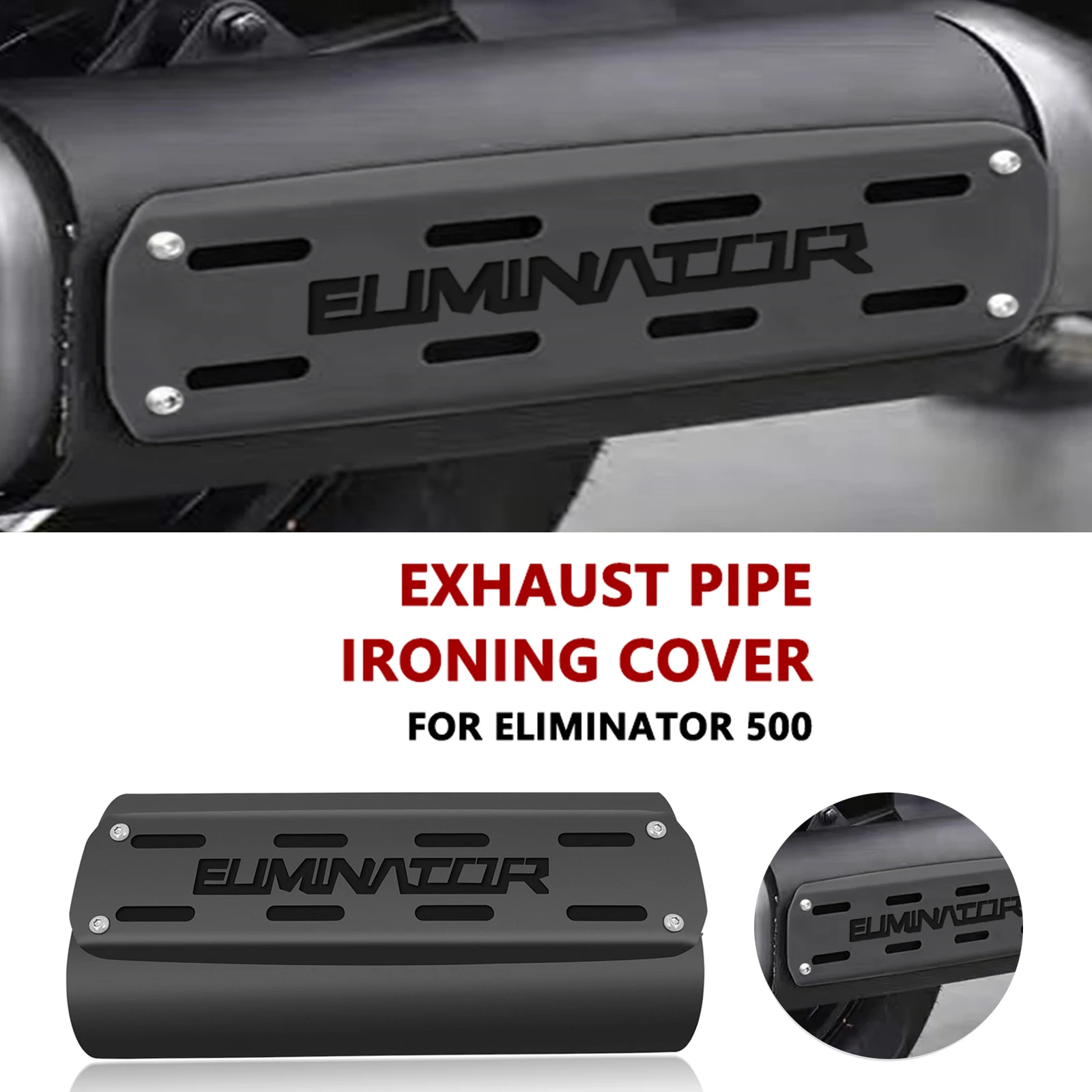 For ELIMINATOR 500 Motorcycle accessories exhaust pipe trim cover anti-scald cover heat shield protective cover