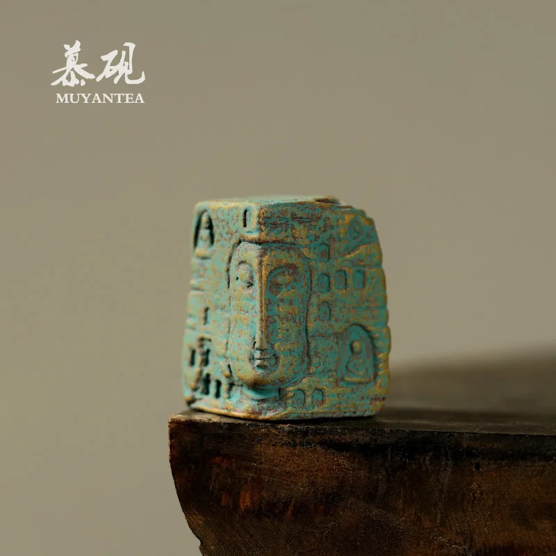 Mu Yan Handmade Dunhuang Rest, Household Ceramic Kung Fu Teacup Holder, Purple Clay Teapot Lid Stand, Tea Ceremony Accessory