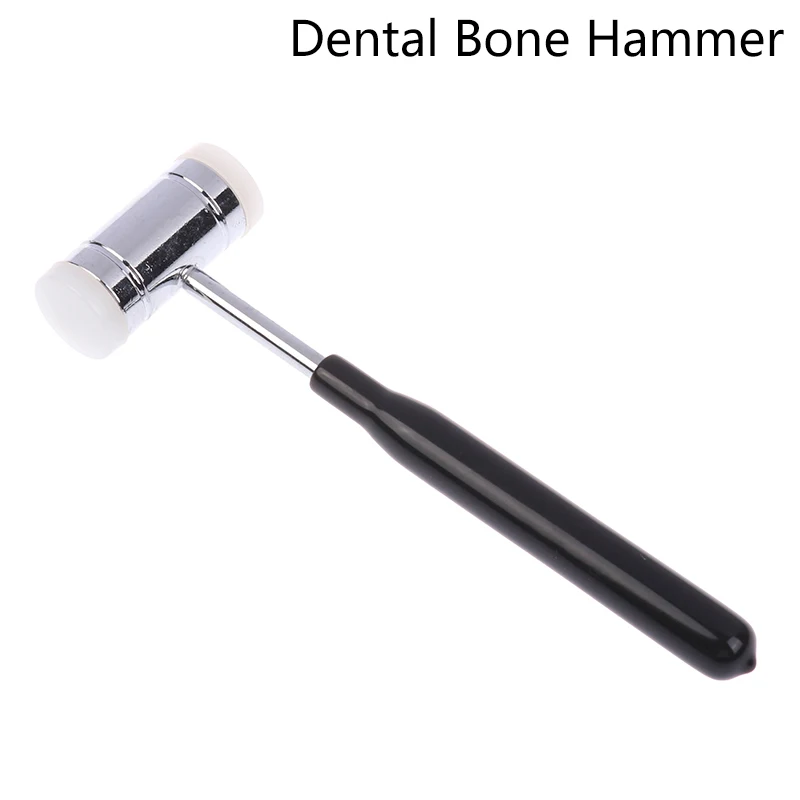 1Pcs Dental Bone Hammer Double-headed Nylon Head Bone Mallet Autoclave Teeth Surgical Extraction Tool Dentist Instrument