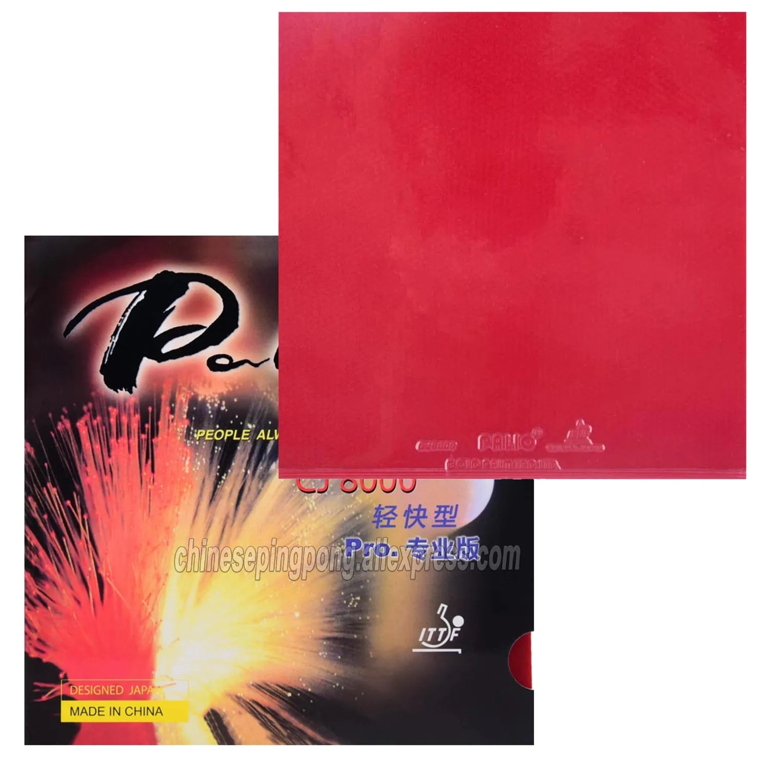 

Original Palio CJ8000 light pro Pips-in Table Tennis Ping pong Rubber With Blue Sponge CJ8000 light pro