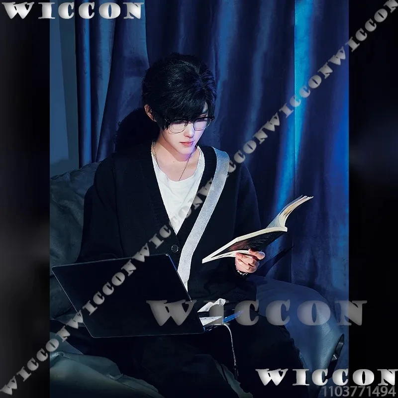 Zayne Lishen Game Love and Deepspace أزياء تنكرية دعامة شعر مستعار معطف أسود سترة سترة Li Shen للرجال مخصصة للهالوين ؛ 3,k8