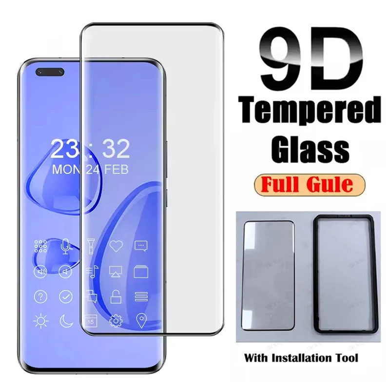 Full Glue Cover Tempered Glass For Samsung Galaxy S20 + Note 20 S21 S22 S23 Ultra Screen Protector With Easy Auto installa Kit