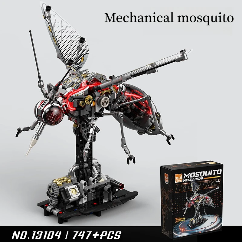 832PCS Of 747PCS Creatieve Mechanische Bee Mosquito Bouwstenen Met Power Motor Met LED Licht Bouwstenen Speelgoed Gift