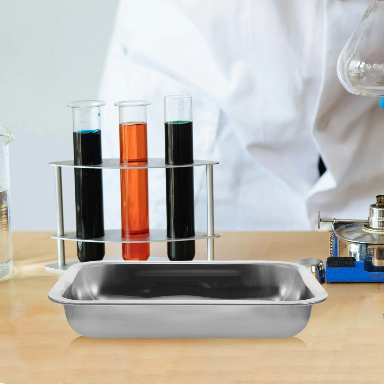 

Stainless Steel Dissection Tray Lab Instrument Organizer 30x20cm Metal Dissecting Pan Biology Instrument Tray Teaching Lab