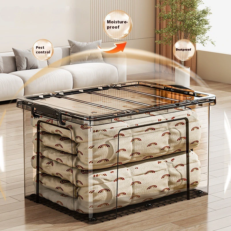Transparent black storage box Multifunctional toy sundries Clothing storage storage box