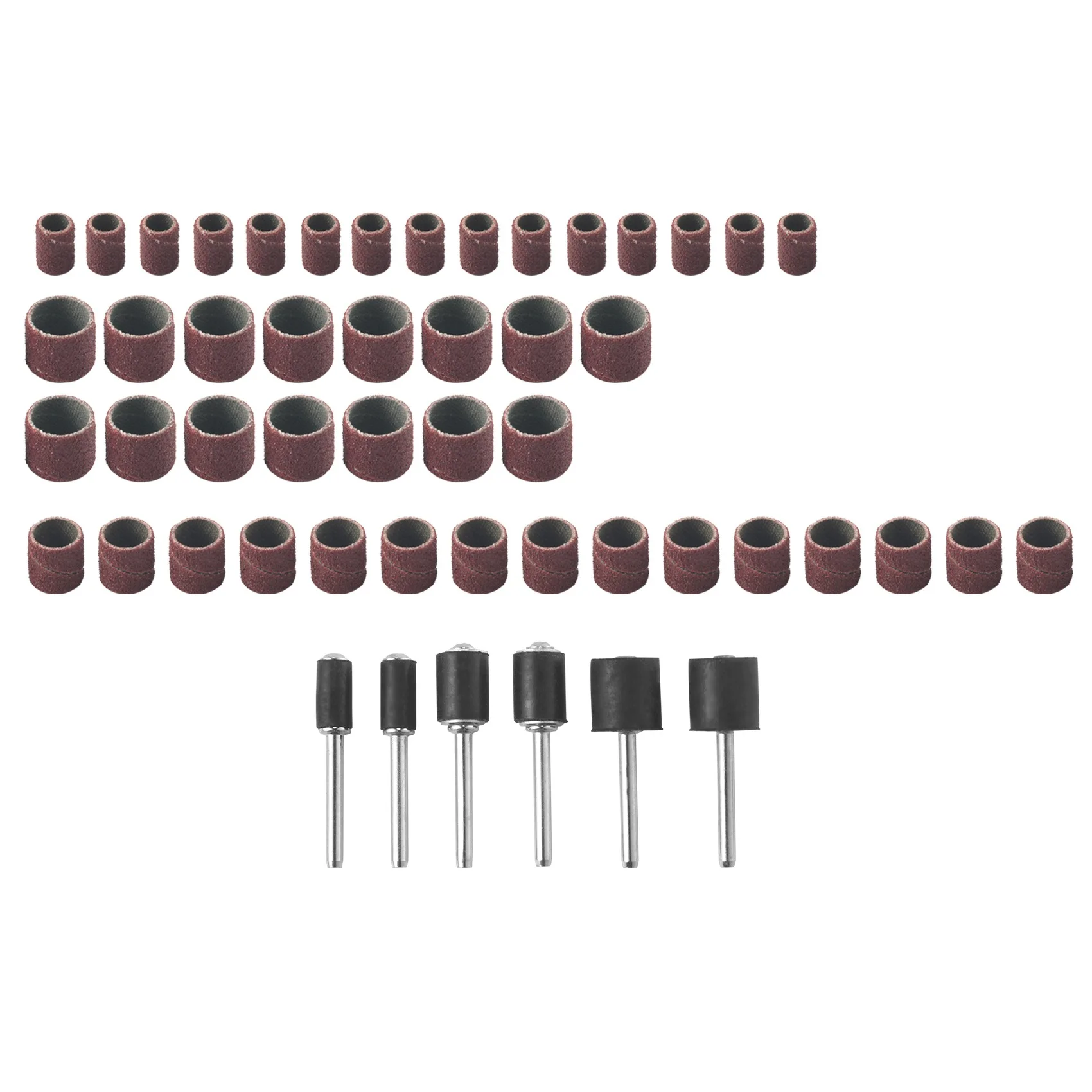 [NEWA08R】 Jumbo 51Pc Drum Sanding Kit - Fits For Dremel - Includes Rubber Drum Mandrels - 1/2, 3/8 & 1/4 Inch