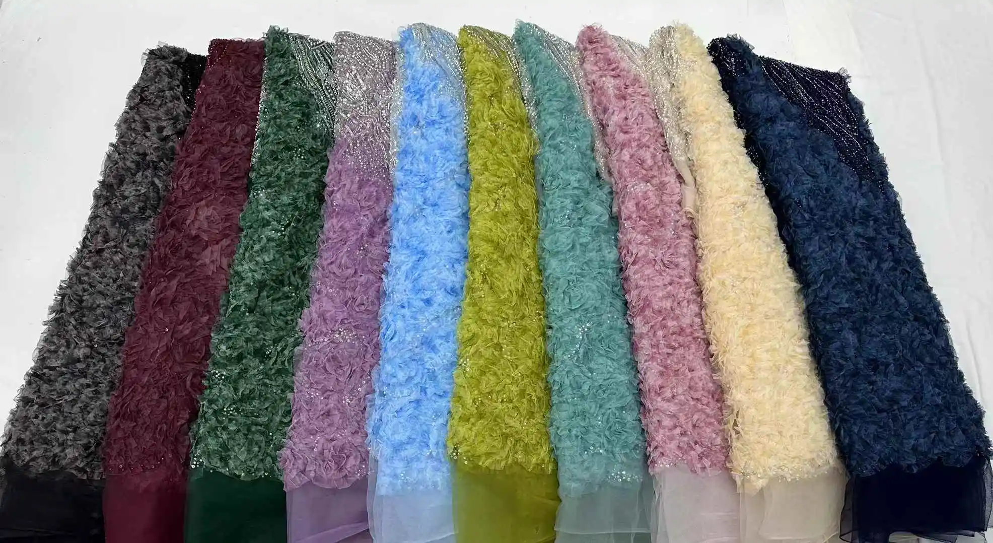 Luxury French Handmade Heavy Beaded Sequin Lace Fabric 2026 African Nigerian Style for Wedding Dress Sewing Material