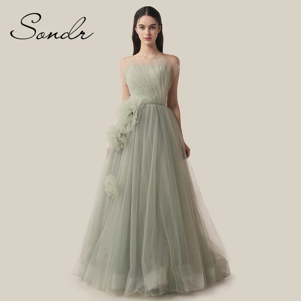 

Sondr 2025 Luxury Women Evening Party Dresses Korean Self-Wedding Dresses Photo Shoot Strapless Customized Korean Bridal Gown