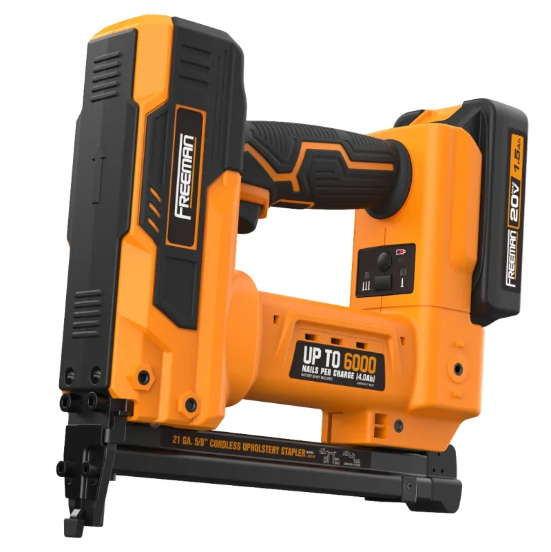 

Freeman LD8016 21 Gauge 20V Lithium-Ion Battery Electric Cordless Upholstery Staple Gun for Wood