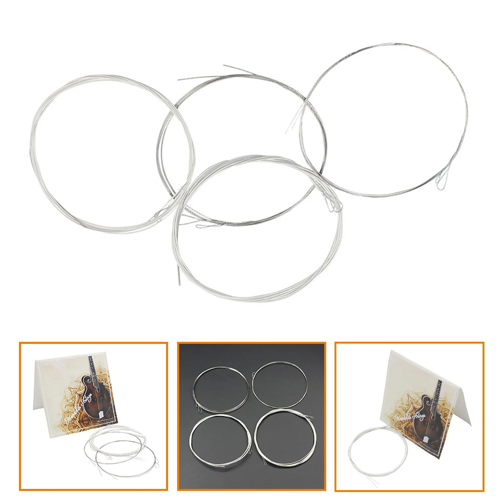 

1Set Mandolin String Steel Replacement Coated Stainless Steel Durable Long Lasting Precision Manufactured Tonal Quality
