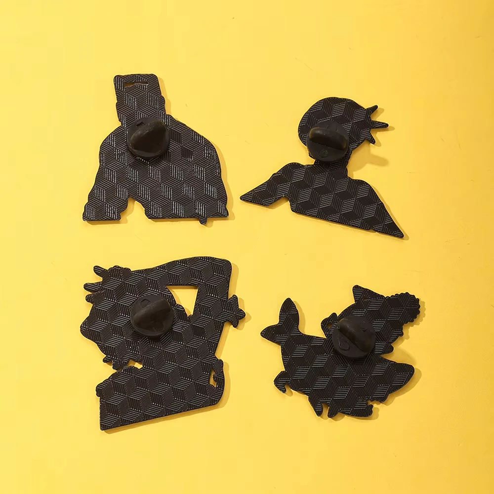 4 قطع/مجموعة دبابيس زينة معدنية لشخصية ريز من فيلم أنيمي تشينسو مان، شارة هاياكاوا أكي للتنكر، إكسسوارات للحقائب