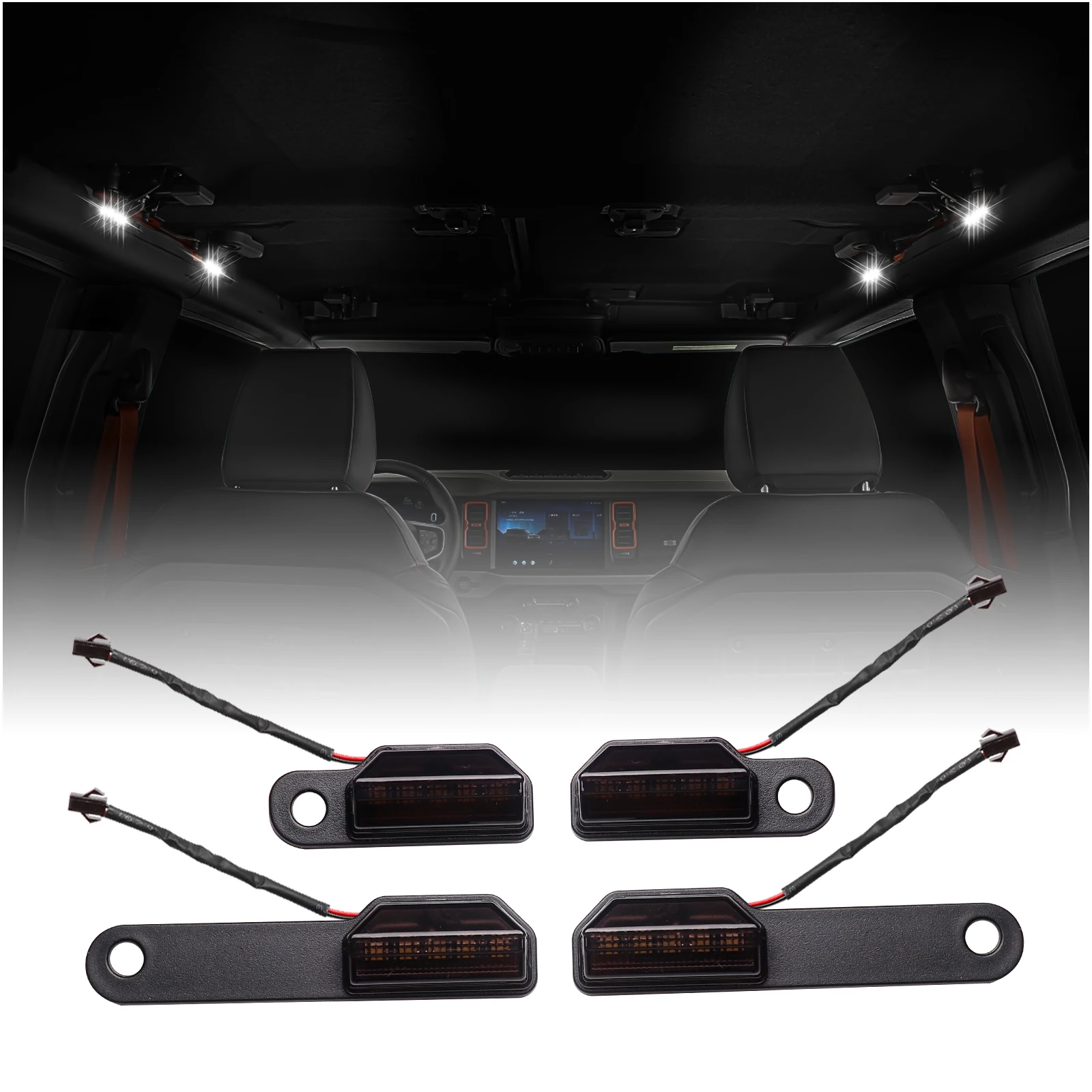 Car Reading light LED Interior Dome Light Atmosphere light Modification Upgrade Accessories For Ford Bronco 2021 2022 2023 2024