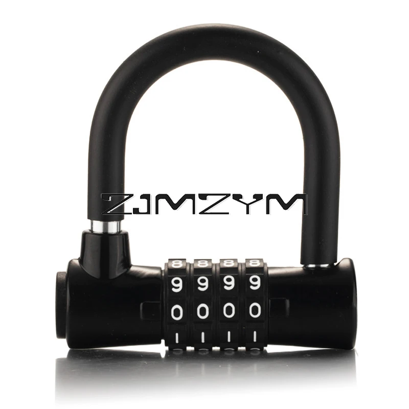 U-Shaped Password Lock 4-Digit Password Combination Lock Zinc Alloy Acid-Proof,  Saw-Proof Lock for Bicycle Warehouse