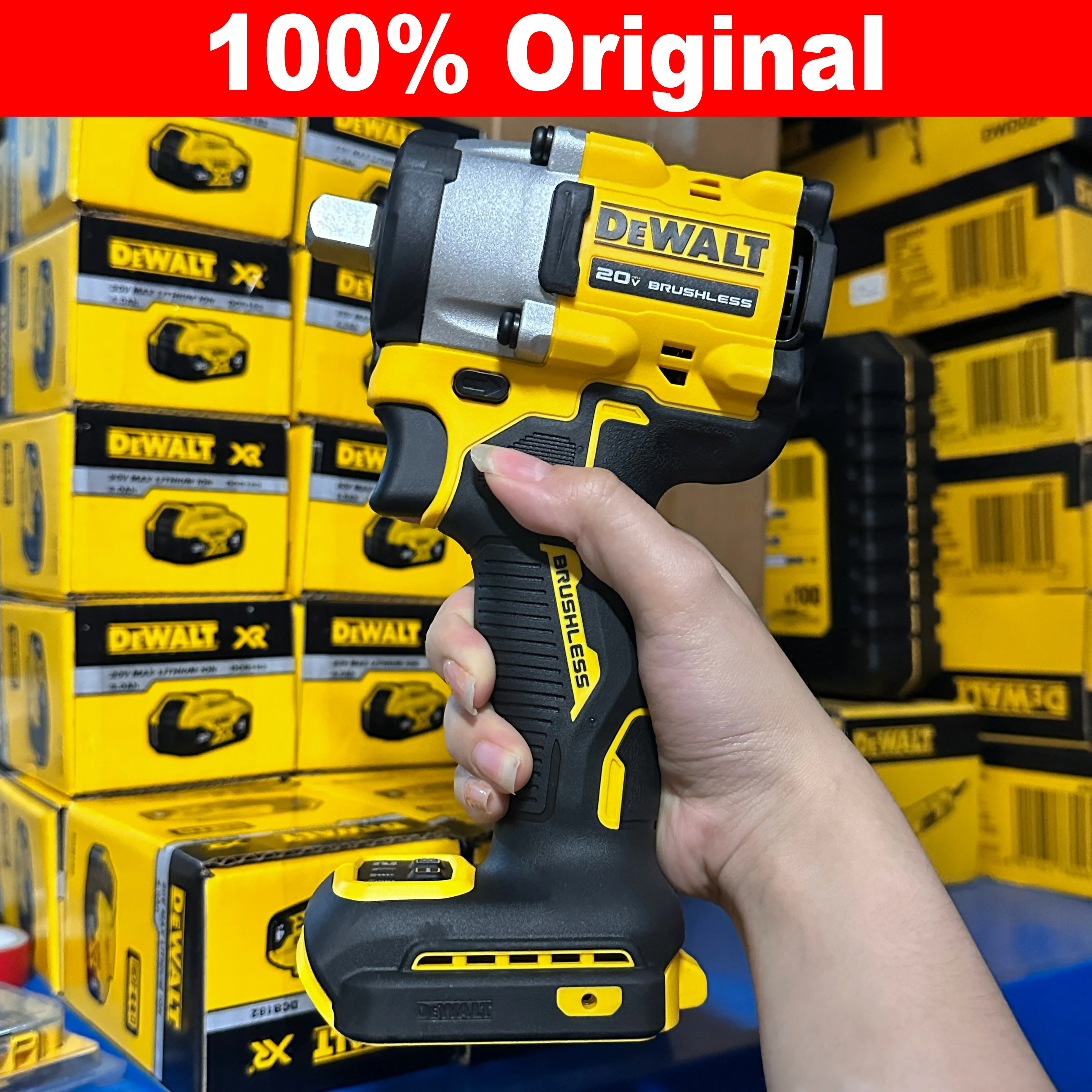 Imagem -02 - Dewalt-chave de Impacto sem Escova Chave de Impacto sem Fio Dcf922 High Torque Detent Pin 20v Pol 630 nm