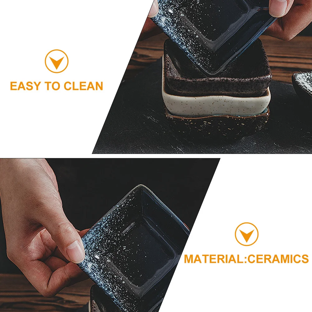 

5Pcs Sushi Plate Japanese Style Ceramic Tableware for Restaurants Food Shops Hotel Catering Easy Clean No Residual Odor Party