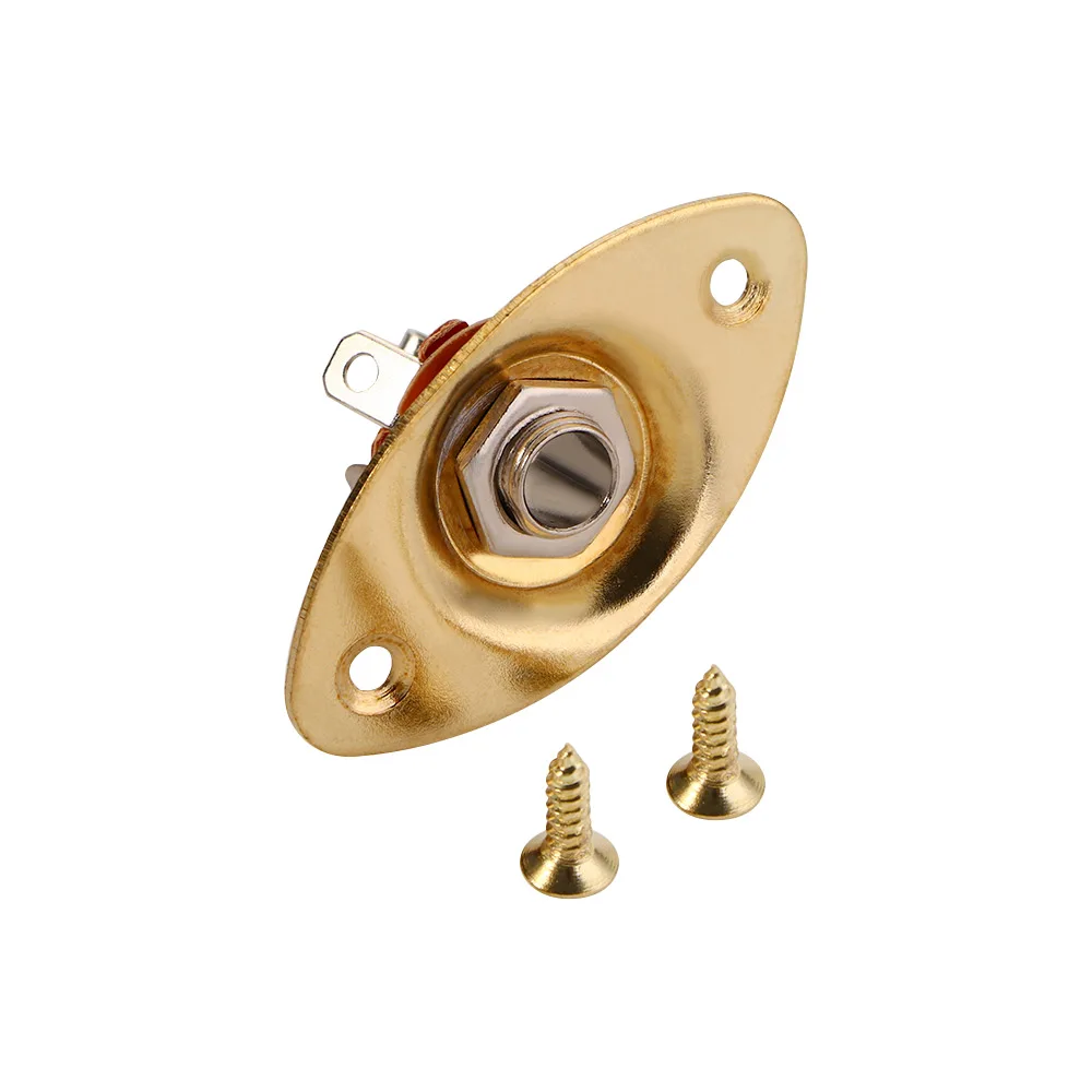 

Durable Guitar Replacemnet Jack Plate & Screws Electric Guitar Parts Outputing Audio Output Output Socket Stereo Jack