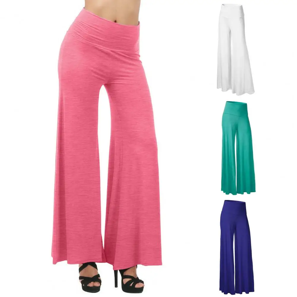 Ladies Elegant Fashion Straight Wide Leg Pants Sexy Elastic Comfortable High Waist Casual Trousers Korean Fashion брюки женские