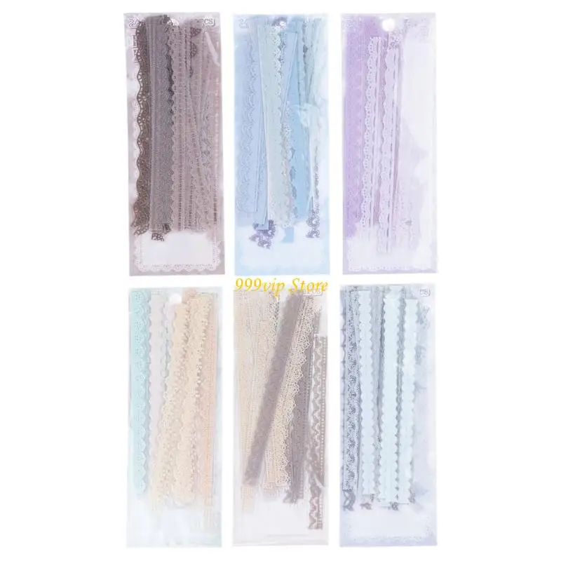 C90C Aesthetic Lace Sticker for Notebook Journal Laptop Photo Frame Scrapbooking